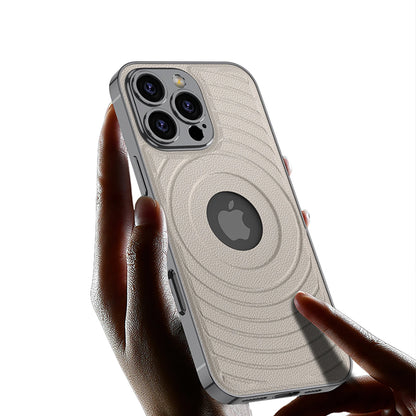 Leather Phone Cases for iphone 15 16 Pro Max with Brand logo Hole