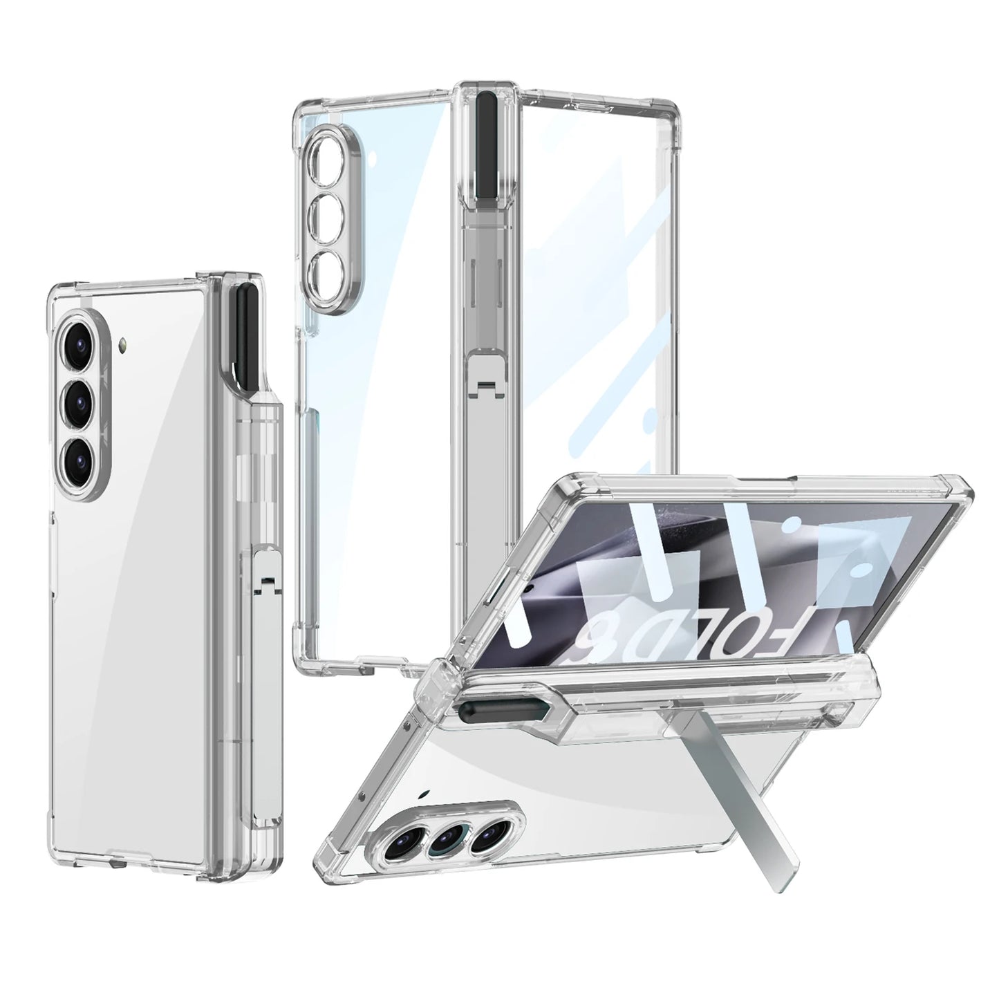 Transparent Hard Anti Shock Case For Samsung galaxy Z Fold 6