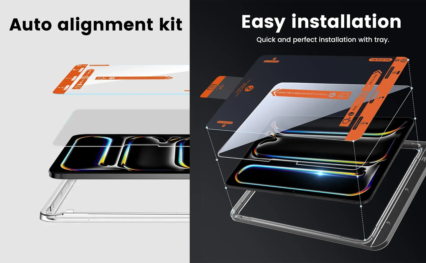 Apple iPad Pro Flat HD High-Penetration Screen Protector Fall-Proof for 13 10.5 Inch Air Full Series Compatible All Sizes