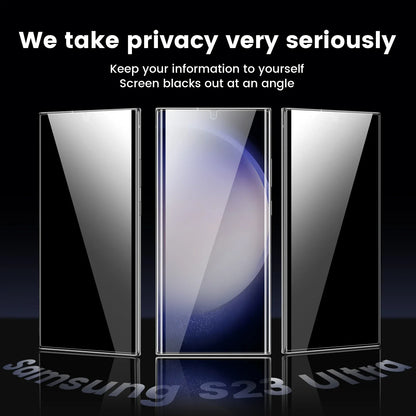 2PS/Set Samsung 24U/S23/22/21+ Curved 2.5D Radian Anti-Peeping Privacy Protector Dust-Free Full-Screen Protector