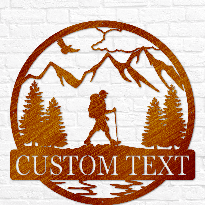 Hiker Outdoor Monogram