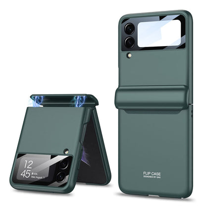 Magnetic All-included Shockproof Phone Case For Samsung Galaxy Flip5 Flip4 Flip3 5G With Back Screen Protector - Mycasety Mycasety