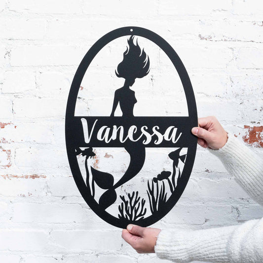 Mermaid Oval Monogram