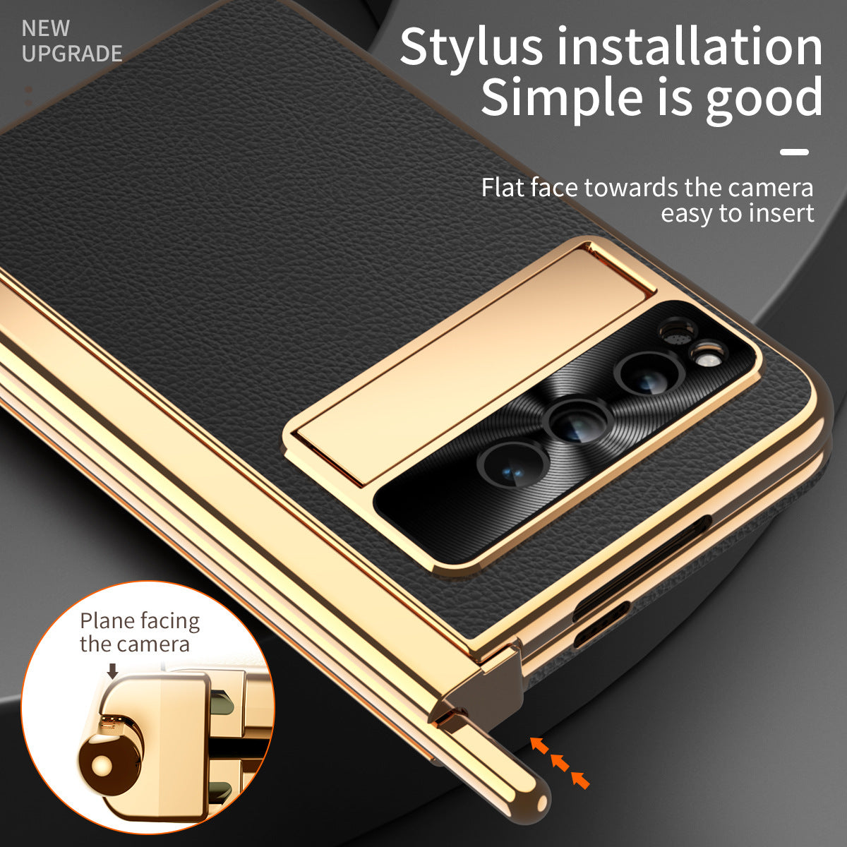 Ultra-Thin Leather Google Pixel Fold shell anti-fall all-inclusive Case double pen slot hinge With Stylus