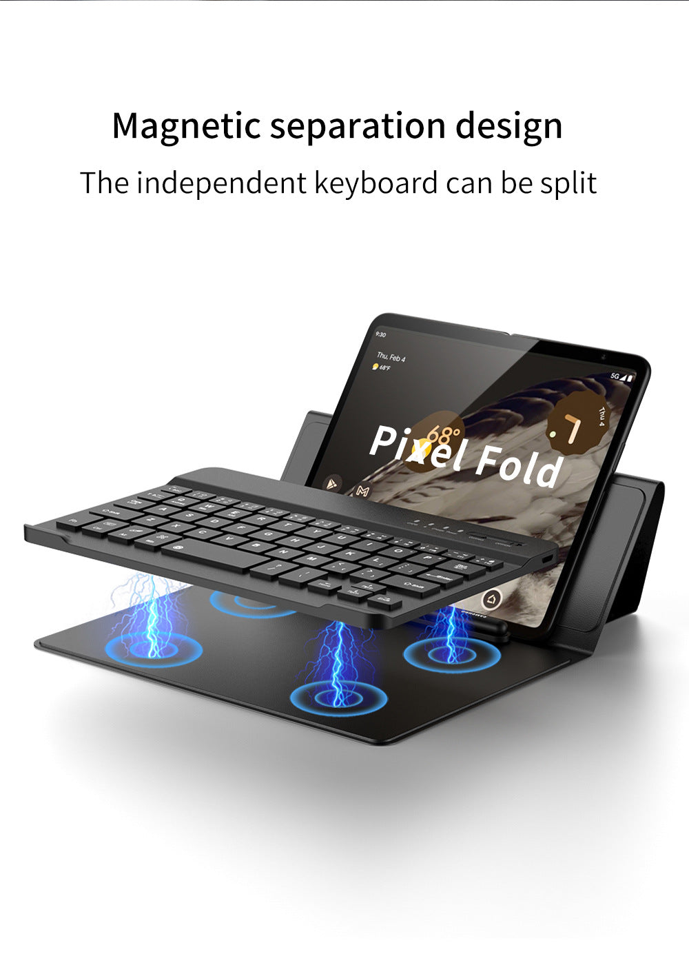 Google Pixel Fold Keyboard Holster Case WIth Pen Slot Stylus