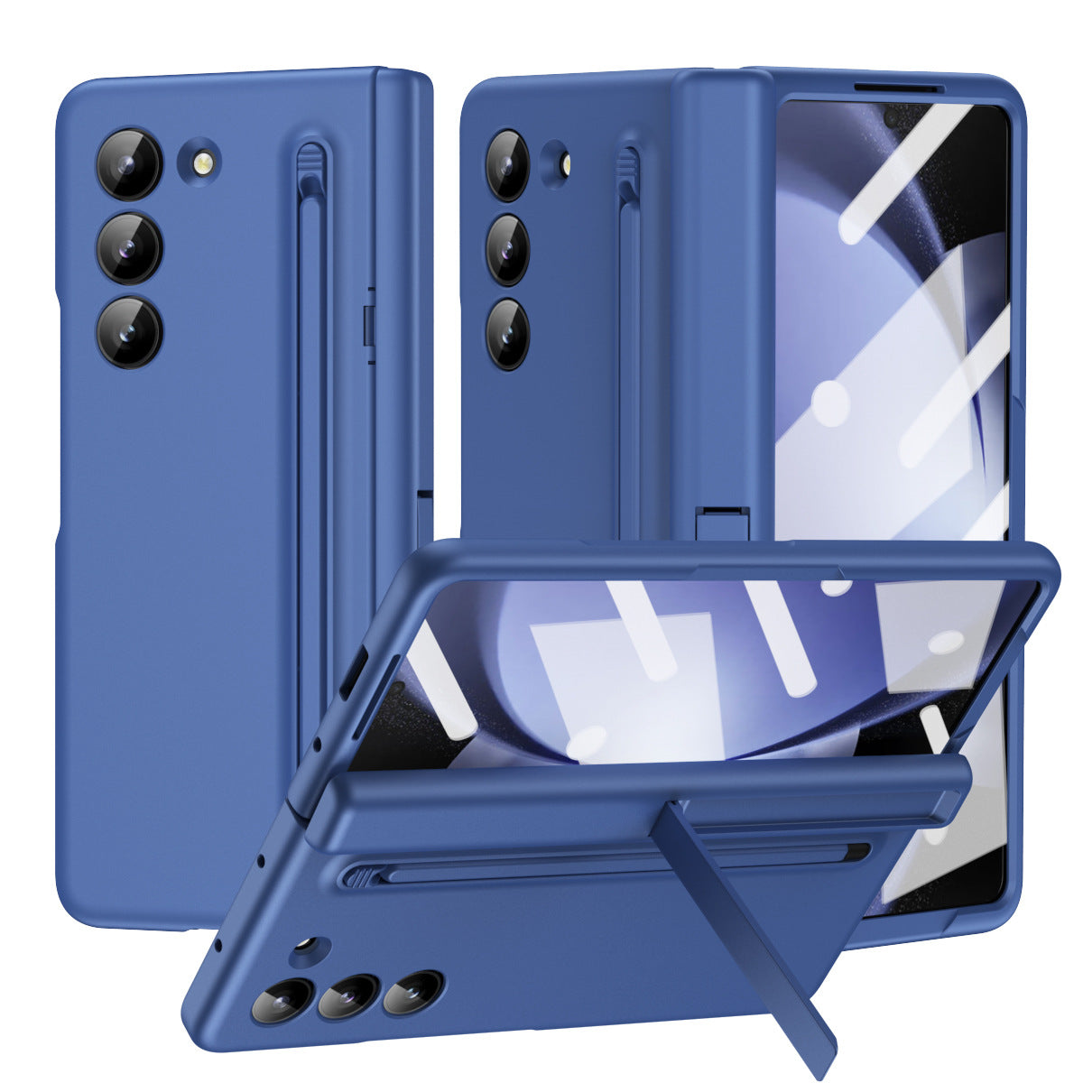 Magnetic Hinge Anti-fall Protective Phone Case With Pen Tray Shell And Film For Galaxy Z Fold5 Fold4 Fold3