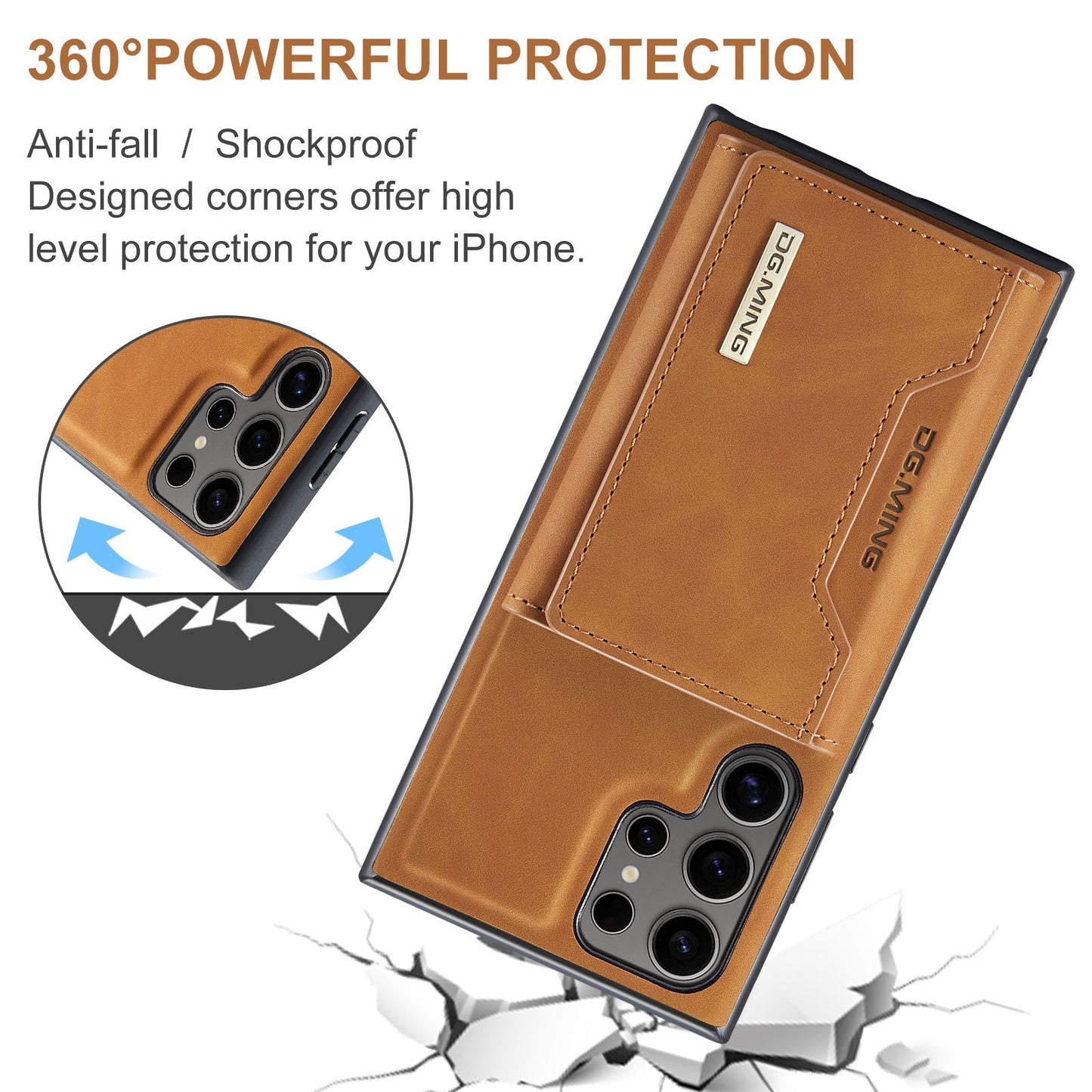 Luxury Magnetic Leather All-inclusive Protective Cover With Card Holder For Samsung Galaxy