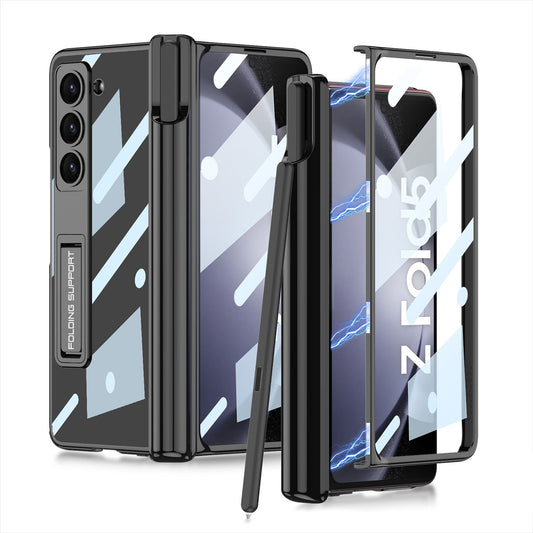 Magnetic Folding Bracket Shatter-Resistant Case For Samsung Galaxy Z Fold5 Fold4 Fold3 5G - Mycasety Mycasety