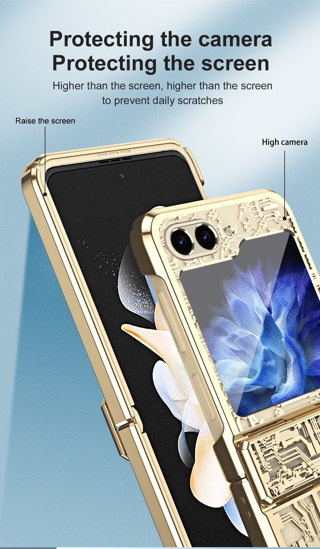 Luxury Electroplated Samsung Flip5 5G Case All-inclusive Drop-proof Protective Case