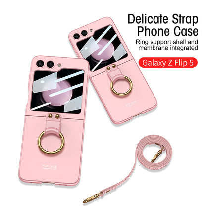 Ultra-thin Delicate Strap Samsung Flip5 Phone Case Bracket Case