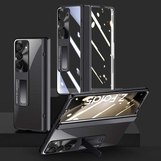 Electroplate Aluminum Bracket Lens Protection Phone Case For Samsung Galaxy Z Fold5 Fold4 - Mycasety Mycasety