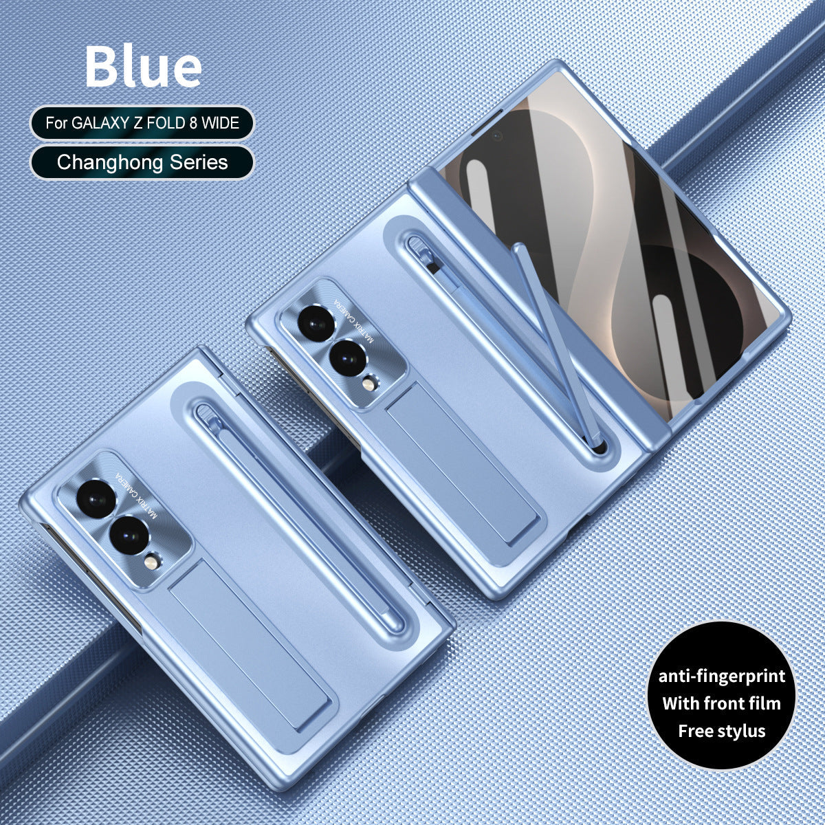 Armor Electroplated Phone Case With Pen Tray & Stylus & Glass Film For Galaxy Z Fold8 Wide Ultra