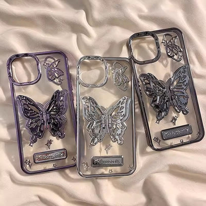 Three-dimensional Butterfly Stand iPhone15 Pro Max Phone Case