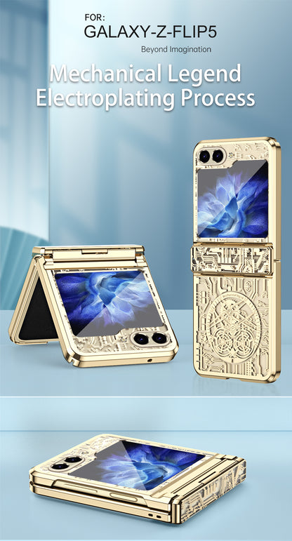 Luxury Electroplated Samsung Flip5 5G Case All-inclusive Drop-proof Protective Case