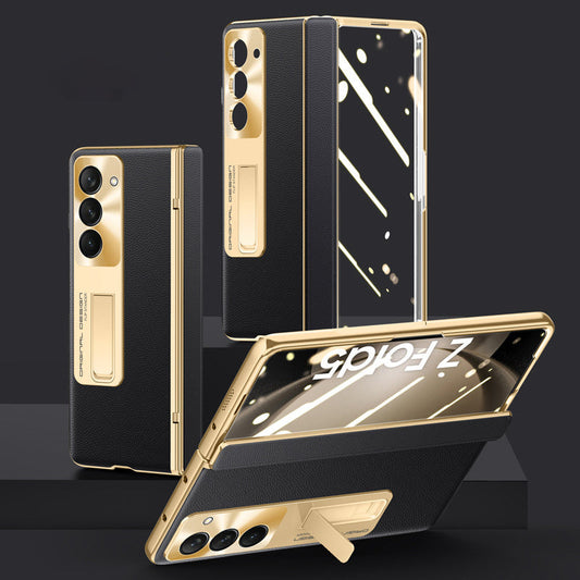 Galaxy Z Fold5 Luxurious Leather All-inclusive Protection Phone Case