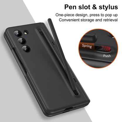 Magnetic Hinge Anti-fall Protective Phone Case With Pen Tray Shell And Film For Galaxy Z Fold5 Fold4 Fold3