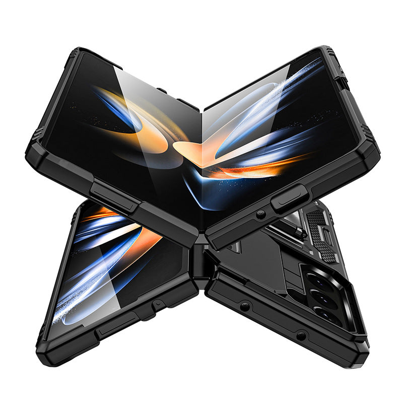 Samsung Galaxy Z Fold5 Case Armor Heavy Duty Shell Magnetic Car Holder and Lens Slide(Pre-sell)