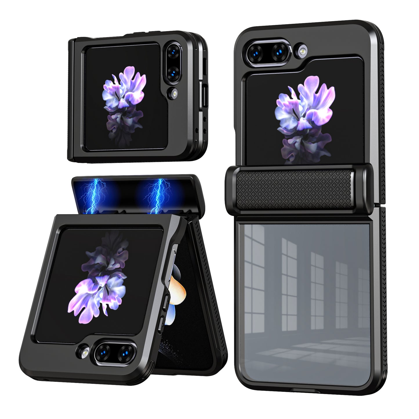Magnetic Transparent Hinge Protection Samsung Galaxy Z Flip5 Case