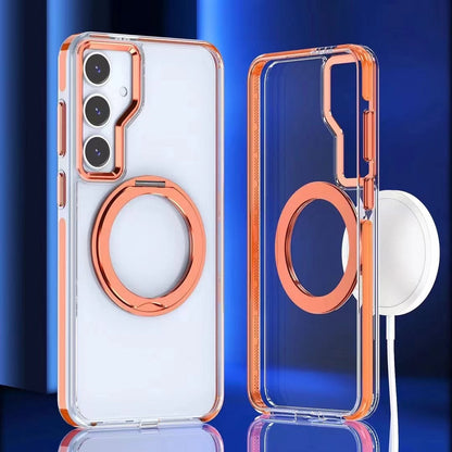 Metal Magnetic Bracket Anti-fall Protective Phone Case For Galaxy