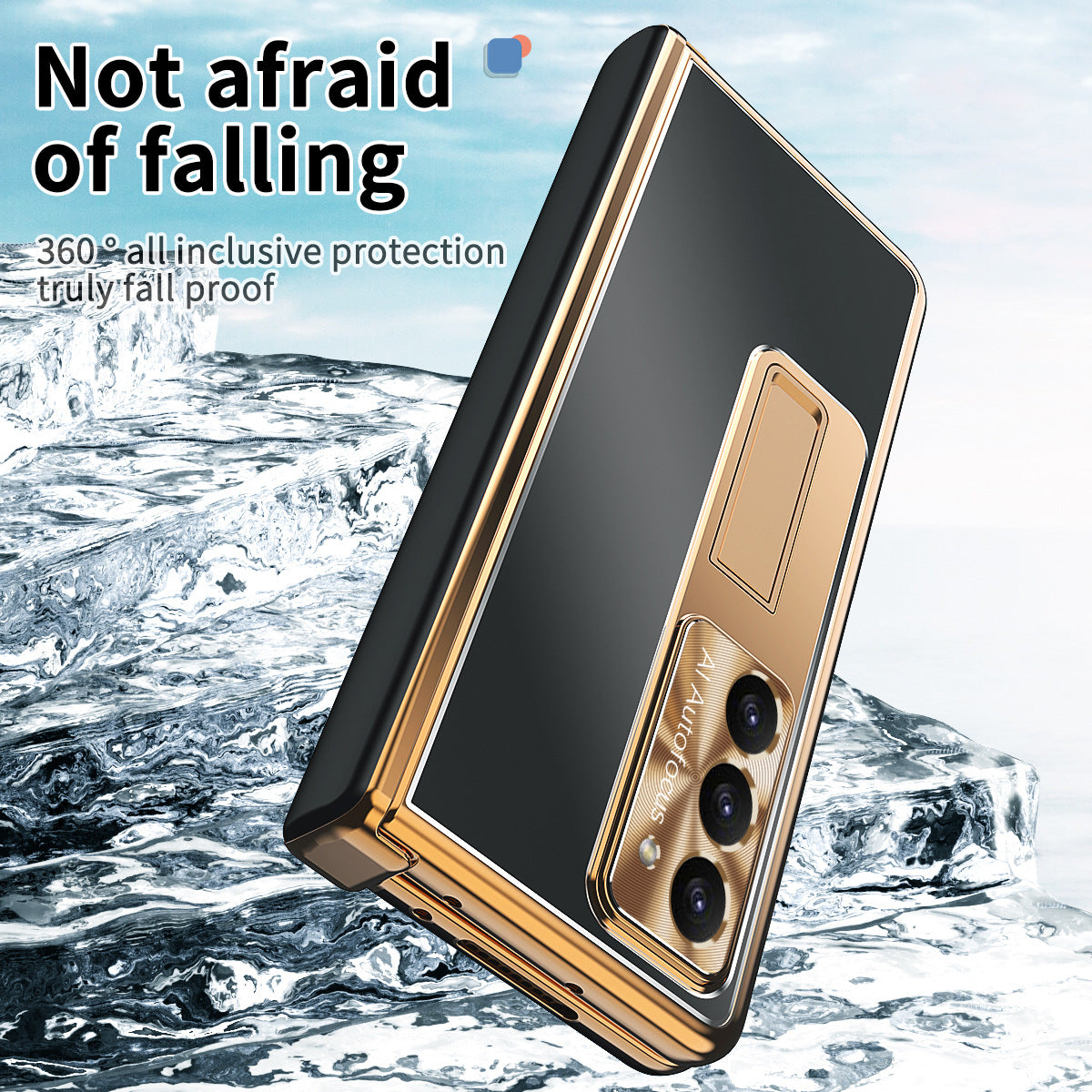 Samsung Z Fold5/Fold4/Fold3 Aluminum Alloy Case With Hinge Protective case & Pen Slot Free Stylus