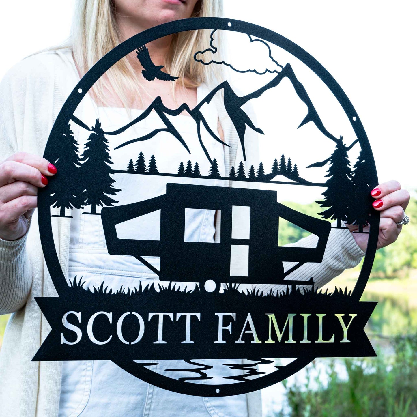 Pop Up Camper Outdoor Monogram