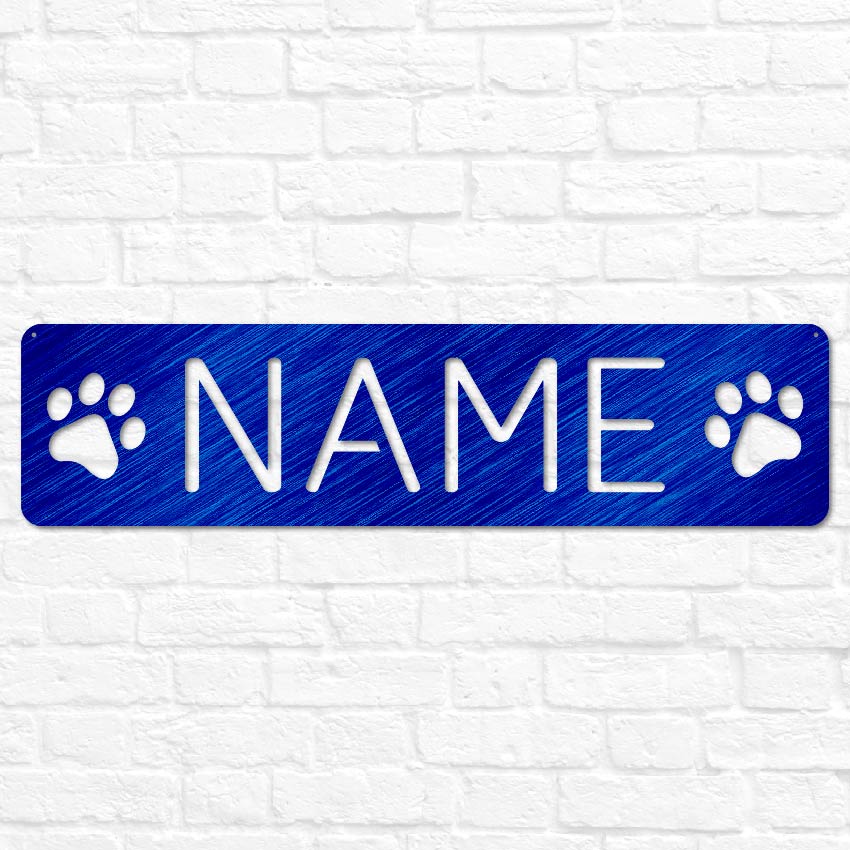 Pet Name Plaque with Paws