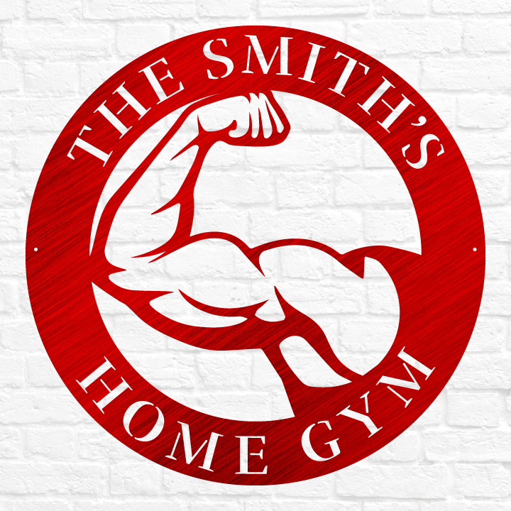Flexing Bicep Gym Sign