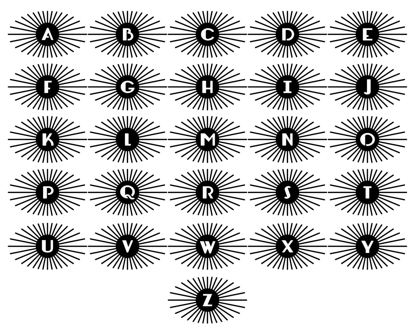 Starburst Letter Monogram