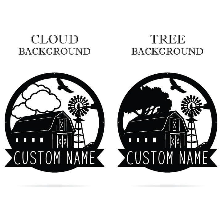 Barn & Windmill Monogram