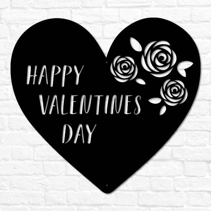 Happy Valentines Day Heart Flowers