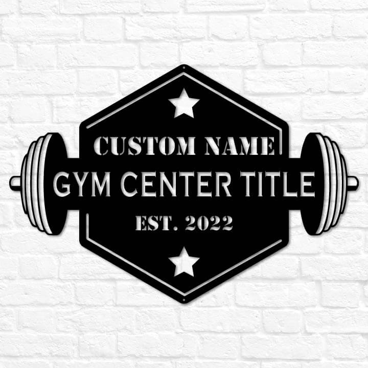 Hexagon Fitness Center Sign