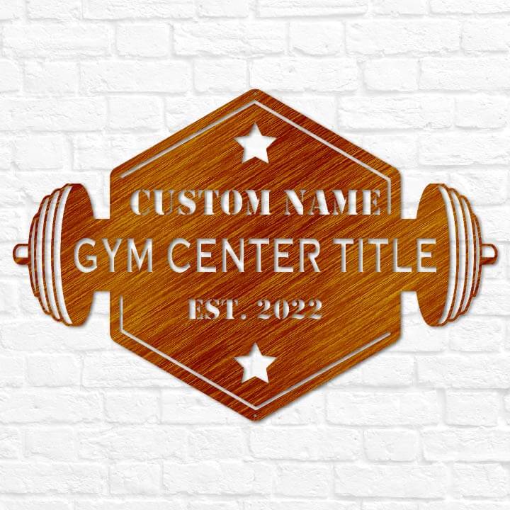 Hexagon Fitness Center Sign