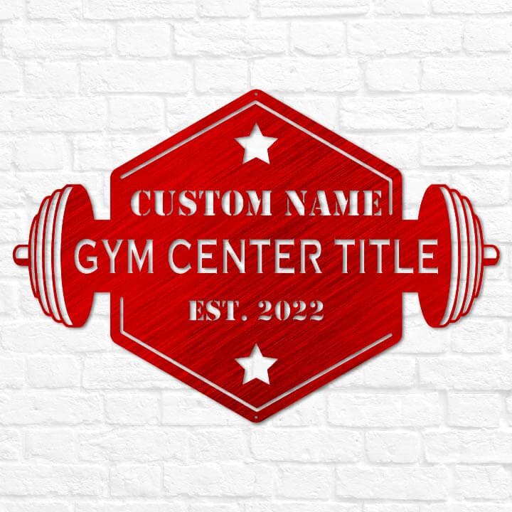 Hexagon Fitness Center Sign