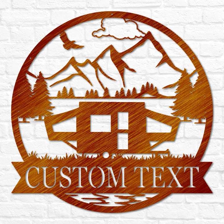 Pop Up Camper Outdoor Monogram