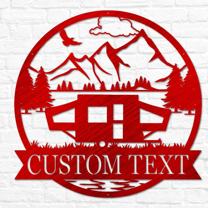 Pop Up Camper Outdoor Monogram