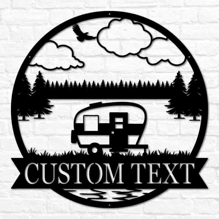 Retro Camper Outdoor Monogram