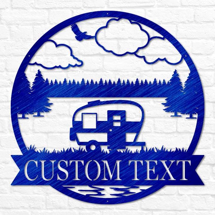 Retro Camper Outdoor Monogram