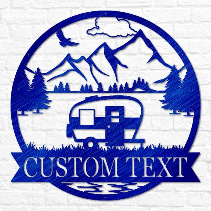 Retro Camper Outdoor Monogram