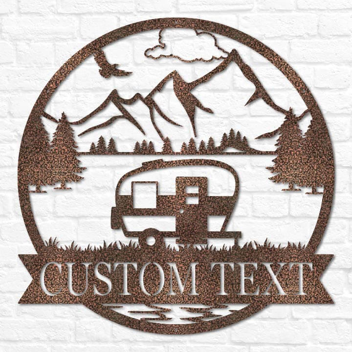 Retro Camper Outdoor Monogram