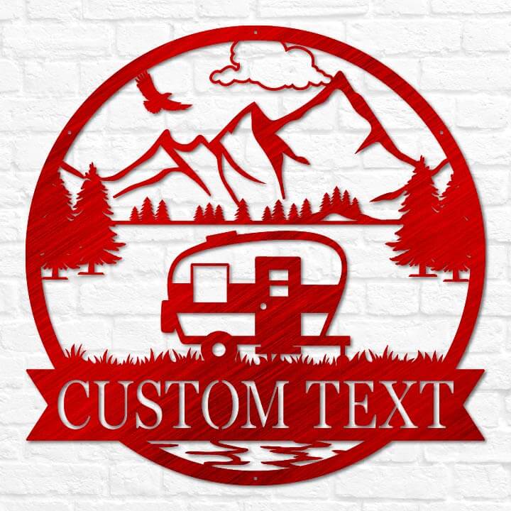 Retro Camper Outdoor Monogram