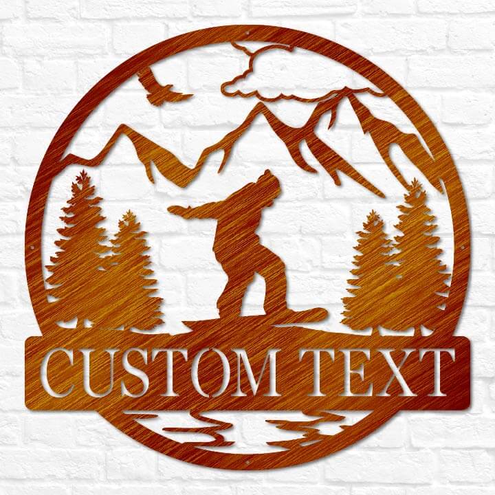 Snowboarding Outdoor Monogram