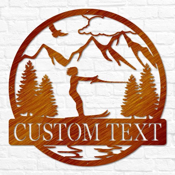 Water Skiing Outdoor Monogram