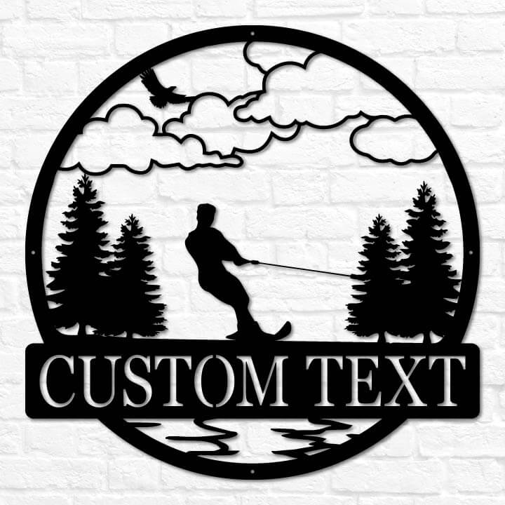 Water Skiing Outdoor Monogram