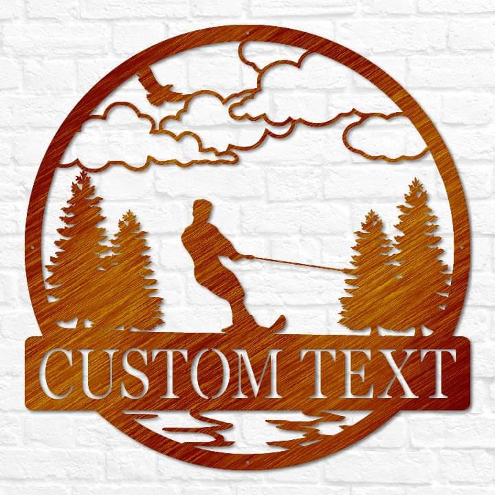 Water Skiing Outdoor Monogram