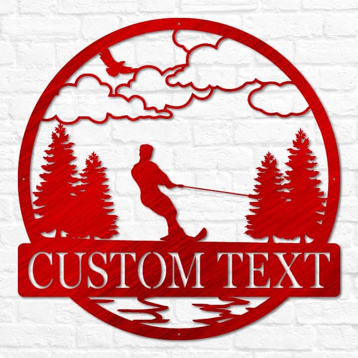 Water Skiing Outdoor Monogram