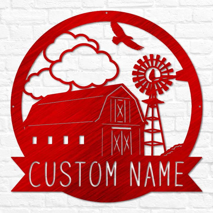 Barn & Windmill Monogram