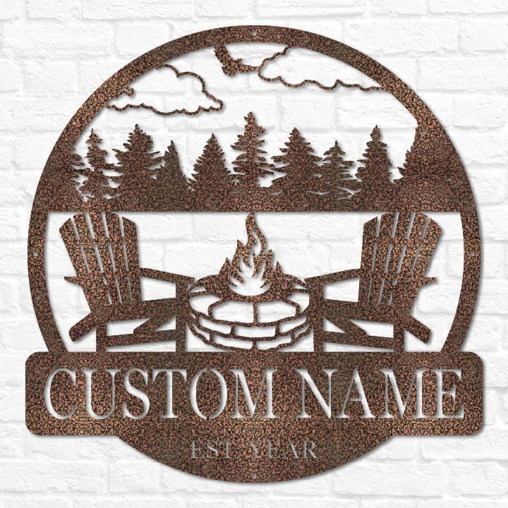 Beach Campfire Monogram