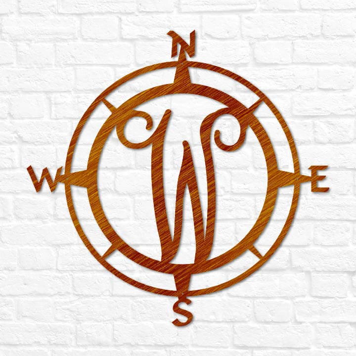 Compass Letter Monogram