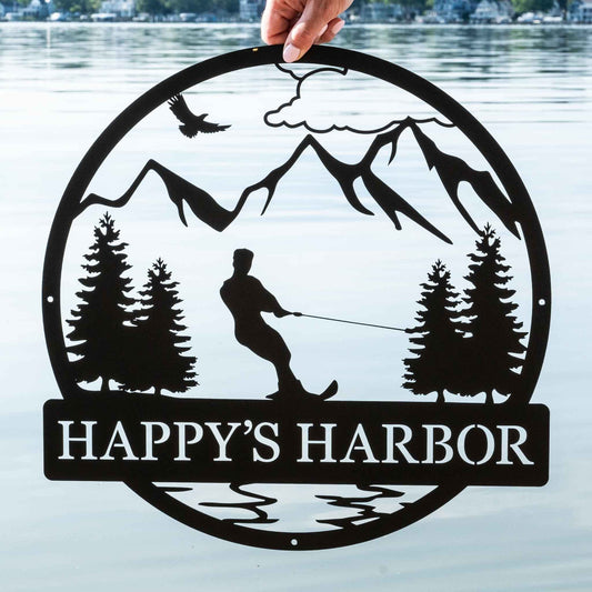 Water Skiing Outdoor Monogram