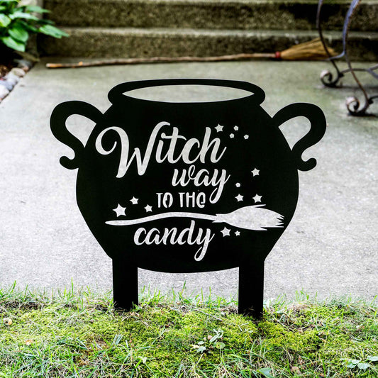 Witch Way to the Candy Yard Sign